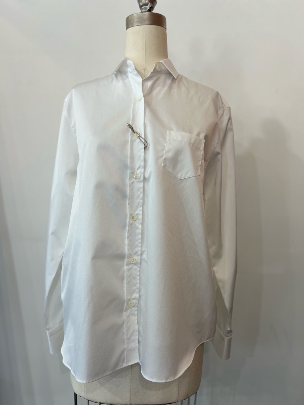 Emanuele Maffei's Button Down Long Sleeve White Shirt